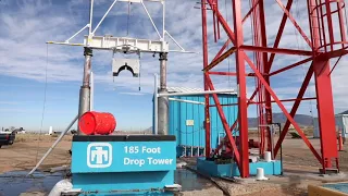 Hazardous Container Drop Testing in Slow Motion at Sandia’s 185’ Drop Tower