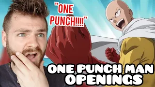 First Time Hearing 'ONE PUNCH MAN' Openings & Endings (1-2) | ANIME REACTION