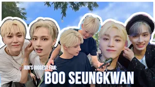 seungkwan being jun's biggest fan