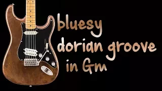 Bluesy Dorian Groove Funk Guitar backing Track Jam in Gm