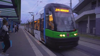 Poland, Szczecin, tram 2 ride from Basen Górniczy to  Odzieżowa