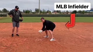 How to field a baseball with Quick & Soft Hands!  (To Funnel OR go through the ball?)  INFIELD TIPS!