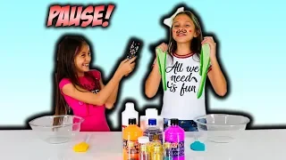 DESAFIO DO PAUSE FAZENDO SLIME C/ BIANKINHA & MAYUMI ( Pause Challenge )