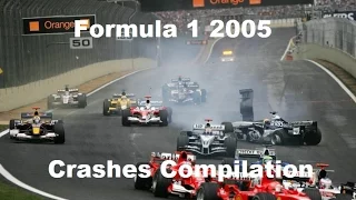 Formula 1 2005 Crashes Compilation