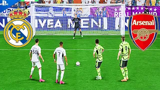 Ronaldo,Mbappe VS Messi,Neymar,Haaland | Real Madrid VS Arsenal Penalty Shootout | FIFA 24 PS5 4k