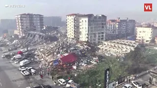 Dron snimio velik broj porušenih zgrada dan nakon razornog potresa u Turskoj