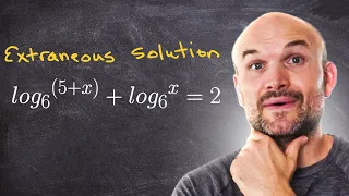 Logarithmic Equation With Extraneous Solution