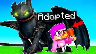 LANKYBOX Gets ADOPTED By TOOTHLESS THE DRAGON In MINECRAFT!