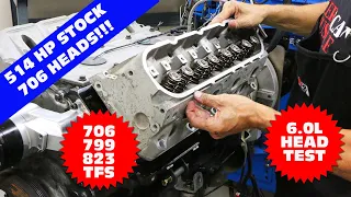 HOW TO MAKE 500+ HP WITH STOCK 706 HEADS. 706 VS 799 VS LY6 VS TFS HEAD TEST! 514 HP WITH 232 CFM!