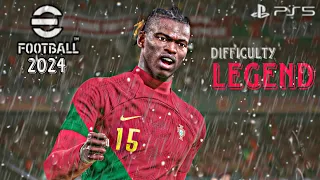 eFootball 2024 Rainy update (Portugal vs Argentina )●LEGEND 😈| Messi vs Ronaldo | PS5 Gameplay [4K]