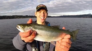 Fishing for Cutthroat Trout in Lake Sammamish, Washington