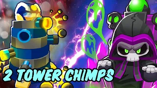 Easiest 2 Tower Chimps Ever! - Dartling Gunner - Bloons td 6