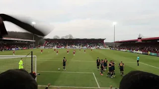 FAN VIEW | MATT DERBYSHIRE'S GOAL VS STEVENAGE FC | 11/02/23 | STEVENAGE FC 2-3 BRADFORD CITY