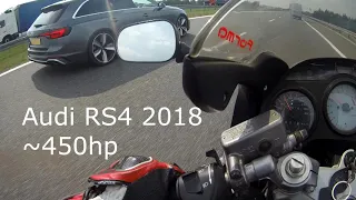 Highway SOUND Honda VFR 750 RC36 vs Audi RS4