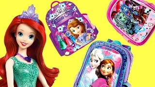 BIGGEST SURPRISE BACKPACK EPISODES! Frozen Monster High Disney Princess & Play Doh Eggs