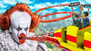 GTA 5 RP : PENNYWISE Chased us in THEME PARK !! MALAYALAM