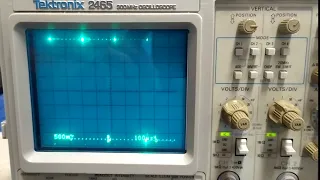 Tektronix 2465 blinking dots on screen