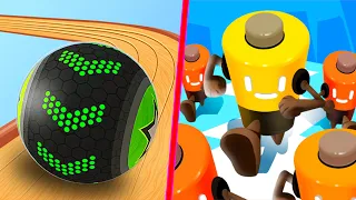 Going Balls Vs Battery Run 3D All Levels Android iOS Gameplay Walkthrough 4K 77