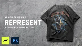How To Design Shirts Like REPRESENT | Photoshop Streetwear Tutorial (+FREE DOWNLOAD) 2021