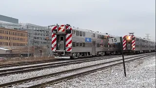 The Complete Metra Morning Rush Hour On The Alternate Schedule At Racine Avenue On January 23, 2023