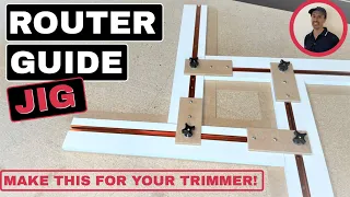 Adjustable Router Jig for Square Holes or Recesses | Adjustable Router Template Guide | DIY Jig