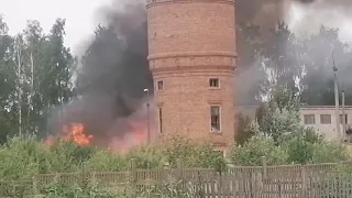 Видео пожара в посёлке Юбилейный