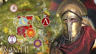 Огромный Штурм Города - Команда Рим VS Команда Спарта | 4 VS 4 | Total War: Rome 2