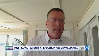 Most COVID-19 patients at Spectrum are unvaccinated