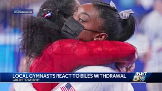 Greater Cincinnati gymnasts react after Simone Biles pulls out of team competition