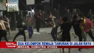 Tawuran Dua Kelompok Warga di Medan, Sumatra Utara #iNewsMalam 13/07