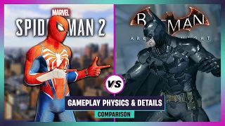 Batman Arkham Knight vs Marvel's Spider-Man 2 - Gameplay Physics and Details Comparison