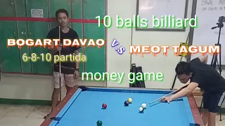 6-8-10 Bogart Davao 🆚 Meot Tagum 10 balls billiards, money game