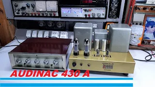 Como FUNCIONA !!! Impresionante Amplificador Valvular AUDINAC 430. de 1964. Industria Argentina.