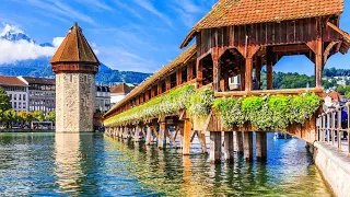 Lucerne Lake, Switzerland 4K-🇨🇭Walking Tour Most Beautiful Swiss town, Brienz, Iseltwad Grindelwald