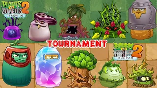 TOURNAMENT All Defense Plants International & Chinese - Who Will Win? - PvZ 2 Plant Vs Plant