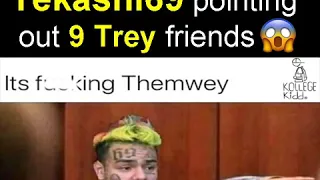 Tekashi69 Points Out 9 Trey Friends in Court