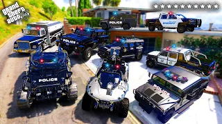 GTA 5 - Stealing HEAVY POLICE Cars with Franklin! (Real Life Vehicles #40)