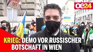 Krieg: Demo vor Russischer Botschaft in Wien