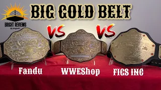 BIG GOLD 3 BELT COMPARISON FANDU LUXE vs. WWESHOP vs. FIGURES INC | BRIGHT REVIEWS 4K