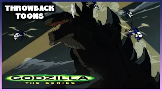 Godzilla Attacked By Flying Drones | Godzilla®: The Series | Throwback Toons