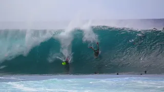 PUMPING Waves At The Banzai Pipeline (Surfing & Bodyboarding) With Mike Stewart, Jeff Hubbard & More