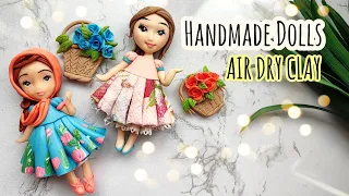 Girl With Basket Doll tutorial | Cold Porcelain Clay | Air Dry Clay | Clay Craft Ideas