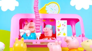 The TWENTY Scoop Ice Cream🍦 Peppa Pig Toy Videos - Funny Educational Video for Kids!