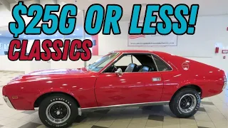 Classic Cars for Sale! Classic Car Prices are $25,000 or Less | AMX, Wildcat, Ranchero, TBird, Chevy