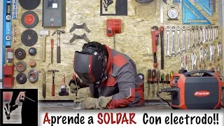 👨‍🏭Soldadura con ELECTRODO revestido❗ || Cómo soldar FÁCIL - parte 1