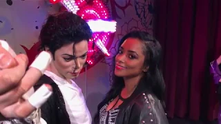 New!Michael Jackson's Wax Figure Visited by Michael Trapson and Shana Mangatal
