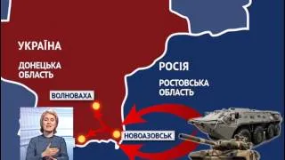 Дві колони російської техніки атакували Новоазовськ