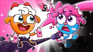 Pink VS Black Challenge Song 🖤💗 | Funny Kids Songs And Nursery Rhymes by Lamba Lamby