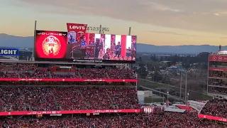 Journey halftime performance during Detroit Lions @ San Francisco 49ers NFC Championship game