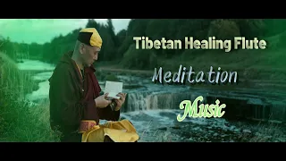 Tibetan Healing Flute • Natural Calm Forest Waterfall- Nature  Sound for Meditation  Relaxing Music